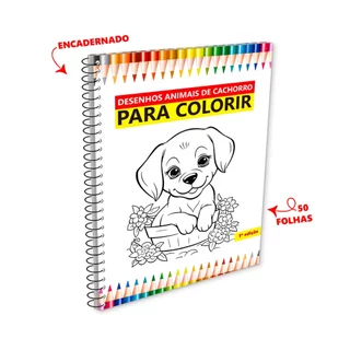 50 desenhos de cachorros para Colorir em Oferta na Shopee
