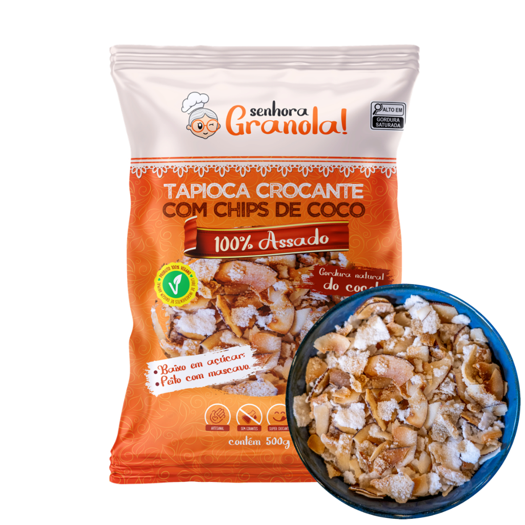 Tapioca Crocante Com Chips de Coco - Qualidade Senhora Granola | Shopee ...