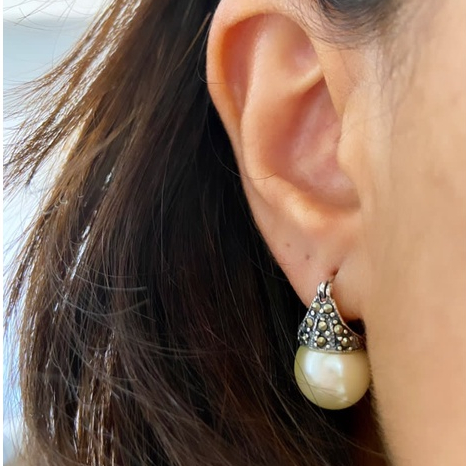 Brinco de Perola Lady Day Com Marcassita