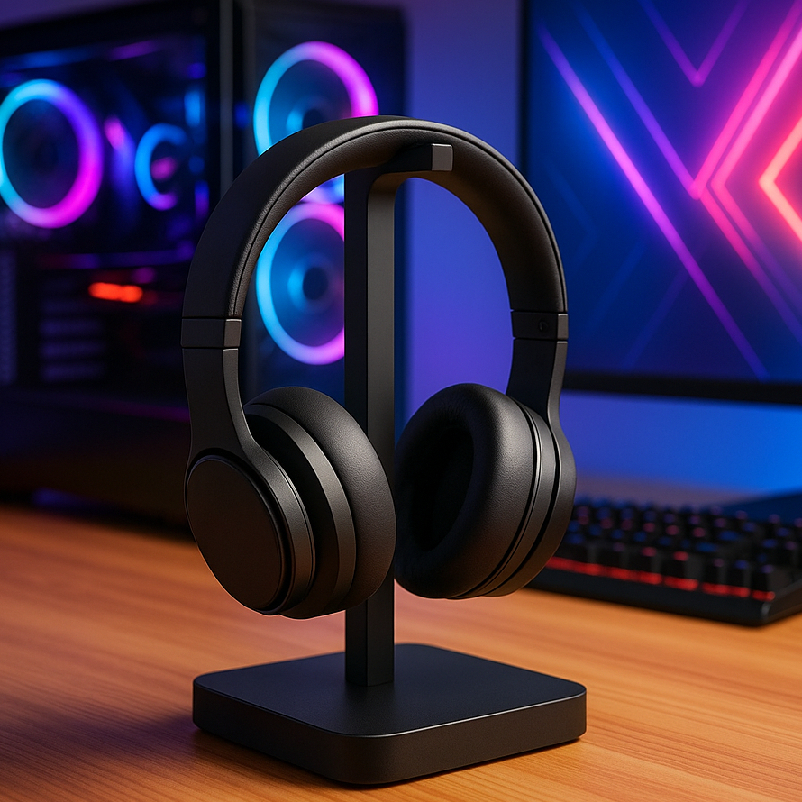 Suporte de Mesa para Fone Headset Gamer Universal Elegante Minimalista