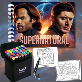 Livro para Colorir Série Supernatural 50 Folhas A5 180g Capa Dura LANÇAMENTO PRONTA ENTREGA