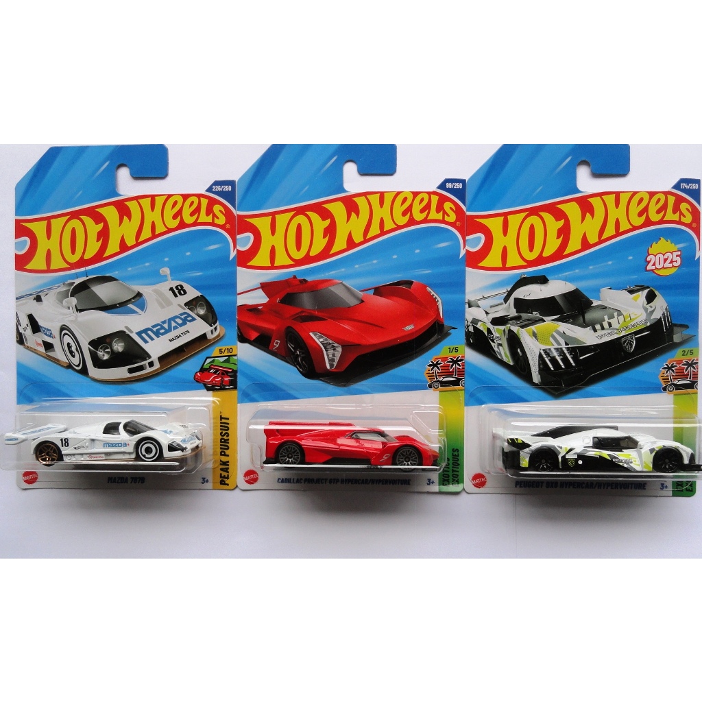 hot wheels oferta combo trio mazda 787b + cadillac project