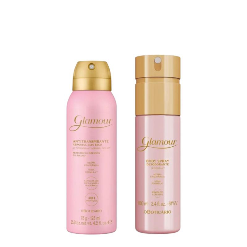 Combo Glamour: Body Spray 100ml + Desodorante Antitranspirante 75g ...