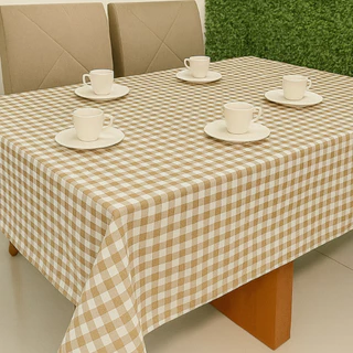 Toalha Xadrez para Mesa em Oxford Fio Tinto 4 lugares 6 lugares 8 lugares 10 lugares