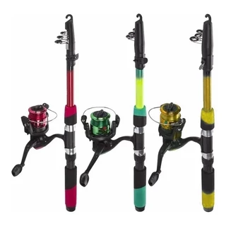 Kit De Pesca Triplo Vara + Molinete Promoçâo~