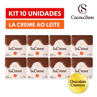 10 Chocolate Cacau Show Mini tablete - La Creme Ao Leite 5 G Lembrancinha ENVIO IMEDIATO em Oferta na Shopee