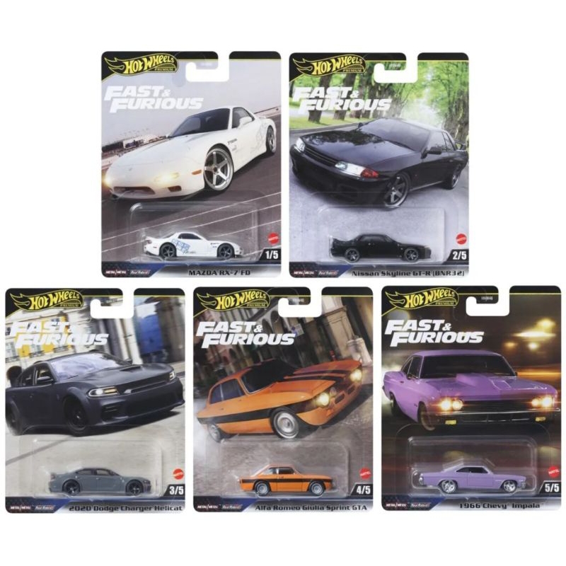 Hot Wheels Fast & Furious set completo 5 Miniaturas 1/64 | Shopee