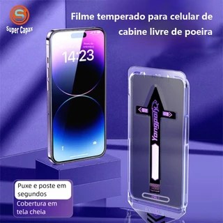 Para iPhone 17 16 15 14 13 12 11 Pro Max Vidro Temperado HD/Privacidade Sem Poeira Protetor De Tela