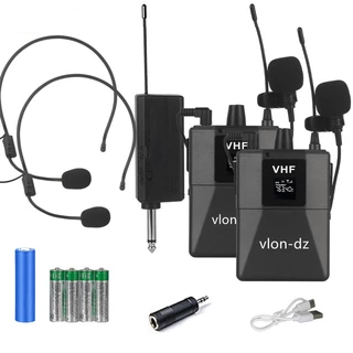 Microfone de lapela sem fio para ensino, equipado com um transmissor em bolsa de cintura