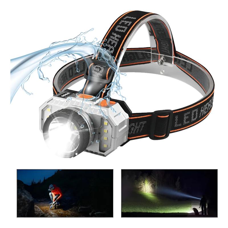 Lanterna De Cabeca Profissional Led Farol De Cabeça Forte pavio de LED ...