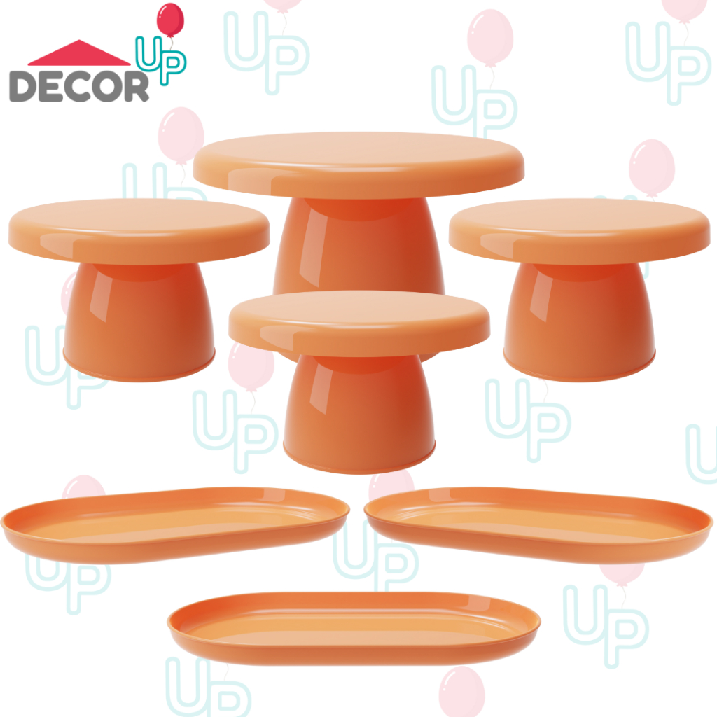 Kit Festa 1 Boleira Cake Popi 18cm, 3 Mini Cake Popi e 3 Bandejas Popi