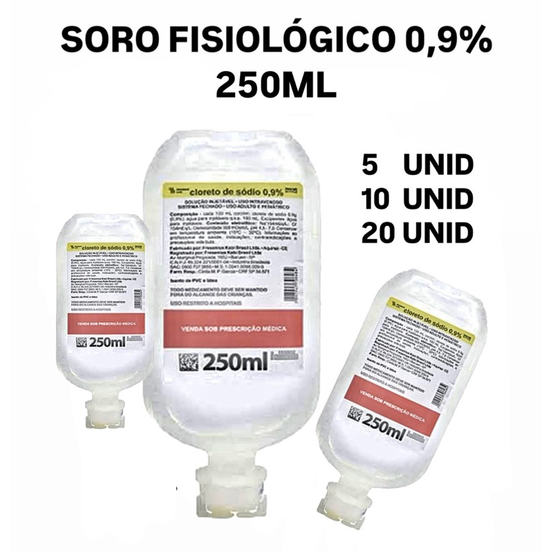 Soro Fisiológico 0,9% 250ml – Cloreto de Sódio Estéril | Uso Clínico ...