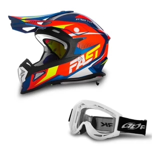 Capacete Motocross Trilha Fast Fantasy + Oculos Trilha 788