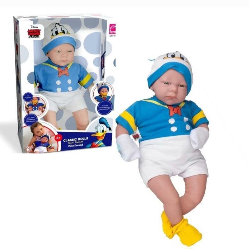 Boneco Pato Donald Classic Dolls Mickey E Friends Roma Brinquedos ...