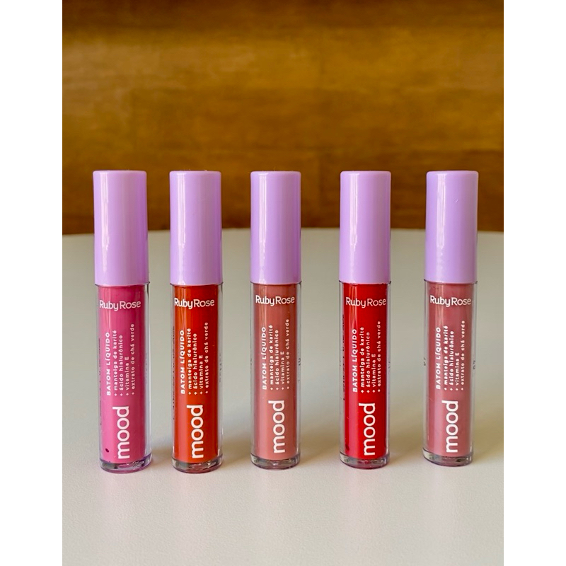 Kit 10 Batom Líquido Matte Mood By Ruby Rose Vegano 3,2ML Alta ...
