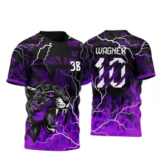 Camiseta Personalizada com seu nome Interclasse Pantera - Camisa Dry-Fit 100% Poliéster