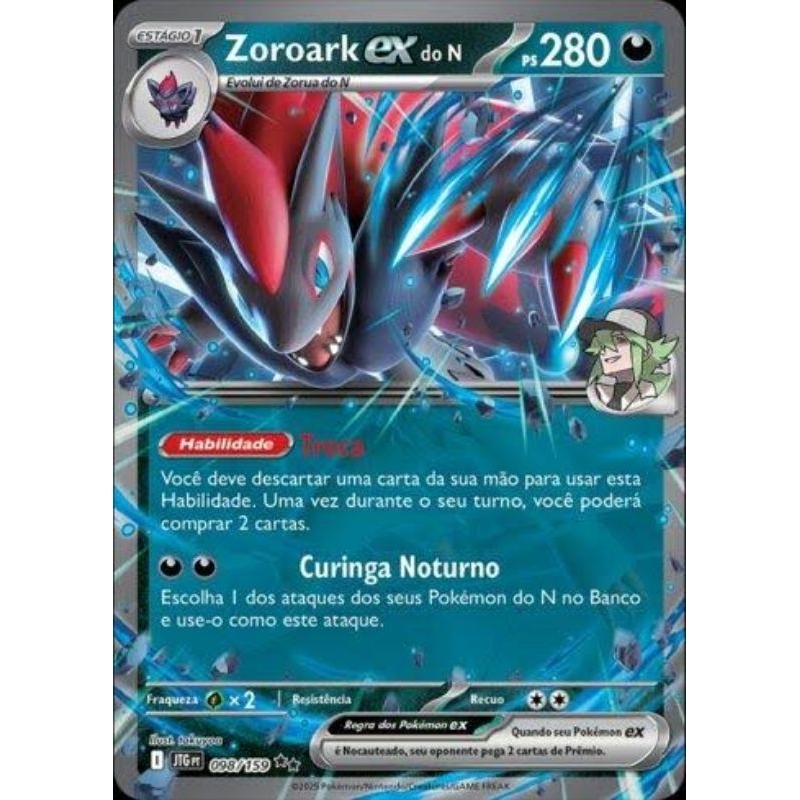 Zoroark ex do N (098/159) Carta Pokémon Ultra Rara Original TCG