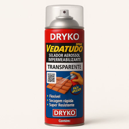 Spray Veda Tudo Borracha Líquida Impermeabilizante Transparente