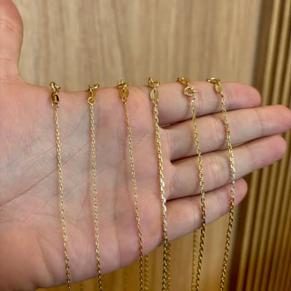 Corrente Masculina Luxo Cadeado Cart Correntinha Moeda Antiga Identico ao Ouro 18k 50/70cm Banhado em Oferta na Shopee