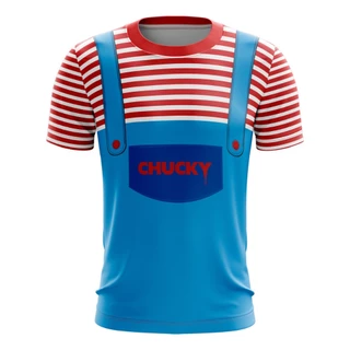 Camisa Camiseta Unissex Playera Sublimada Traje De Chucky D2 Infantil Halloween