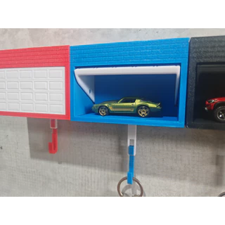 Porta Chaves Criativo em Forma de Garagem – Suporte Decorativo Chaveiro Carro