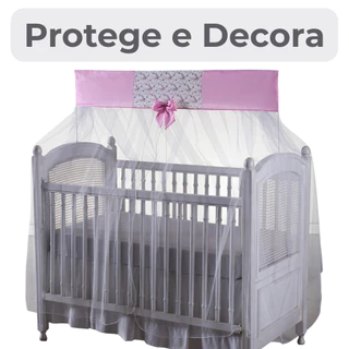 Mosquiteiro Para Berço Americano e Nacional Mosqueteiro Bebê Com Bandô Encantado em Oferta na Shopee