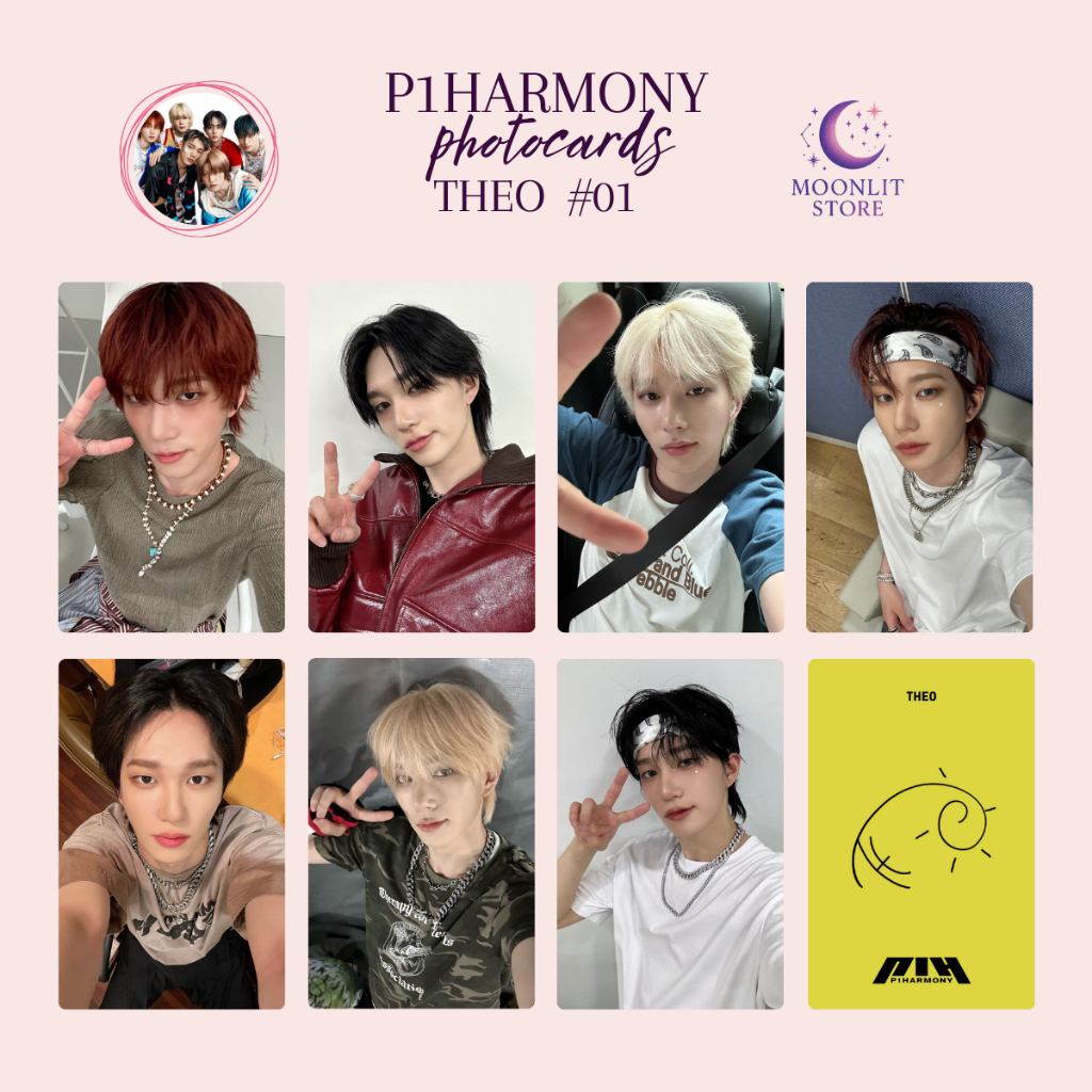 Theo (P1Harmony) - Kit de photocards fanmade | Shopee Brasil
