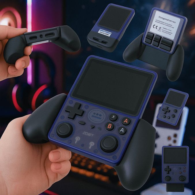 Grip de Mão Ergonômico R36S Compatível Pegada Controle Para Jogar ...