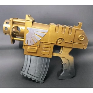 Pistola Decorativa Space Marine Warhammer 40k Colecionável 3D