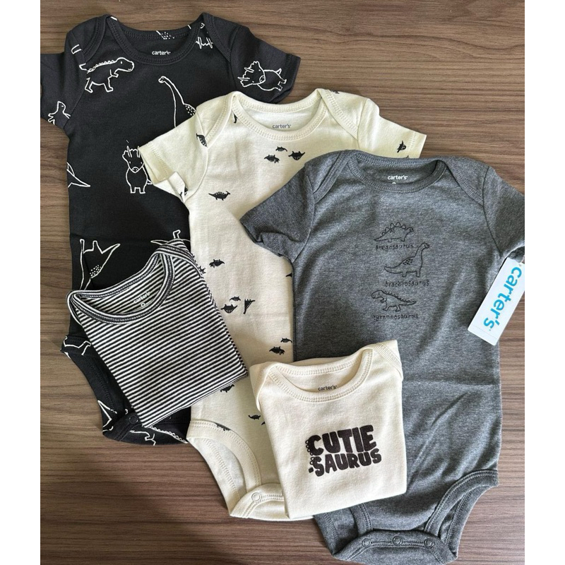 Kit Body Carters Manga Curta Bebê RN ao 24M em Oferta na Shopee