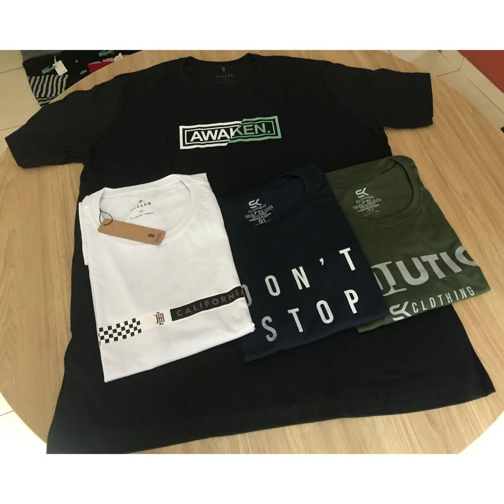 Kit 4 Camisetas Camisas Masculina Plus Size G1 G2 G3 G4 G5 G6