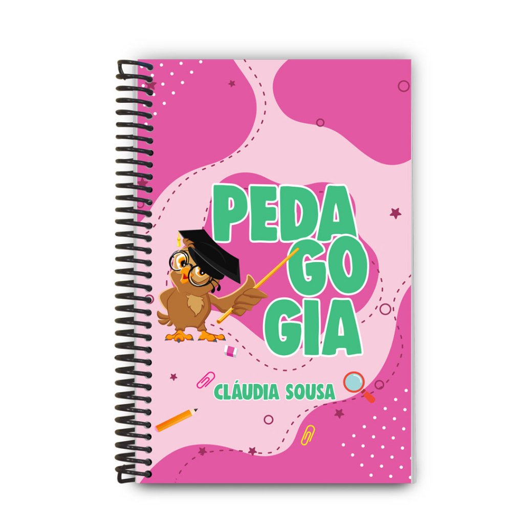 Caderno Pedagogia Personalizado 100 Folhas Shopee Brasil 5458