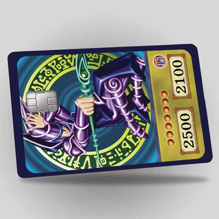 Adesivo Para Cartao de Credito Mago Negro Yugioh pelicula para cartão debito vale refeição skin anime