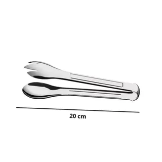 Pegador Multiuso Saladas Pães 20cm Aço Inox Profissional Top Útil Utensílio De Cozinha Universal em Oferta na Shopee