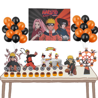 Kit Decoração Aniversário Festa Sakura Naruto 5 Display Centro de Mesa