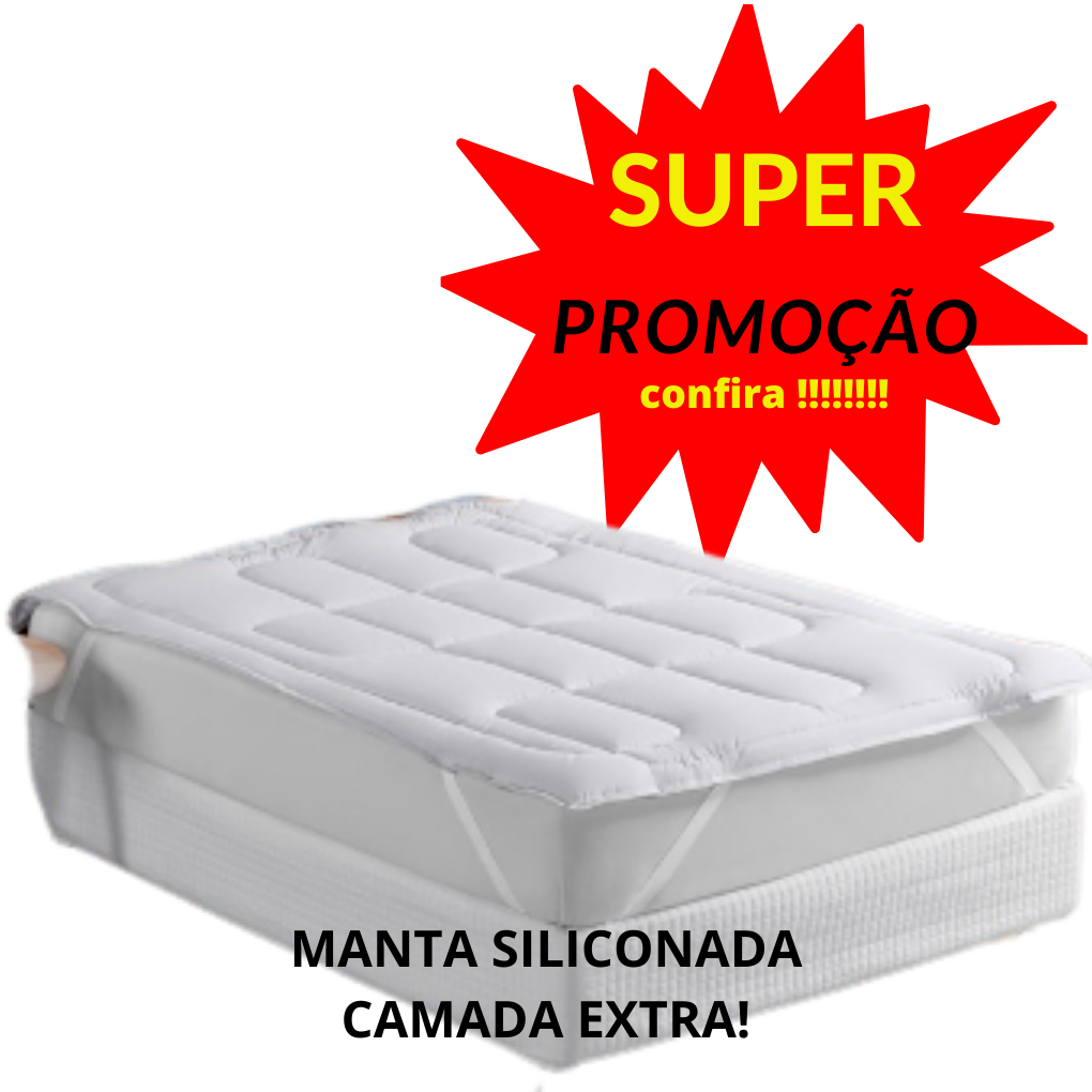 Pillow Top Casal Queen Macio de Manta Siliconada Antialérgico 200 Fios BRANCO Shopee Brasil