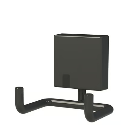 Cabide de banheiro duplo Future preto ganchos 8510 PT