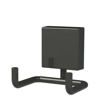 Cabide de banheiro duplo Future preto ganchos 8510 PT