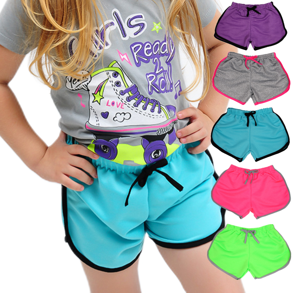 Kit Short Moletom Infantil E Juvenil de Menina c/ 5 Peças Feminina