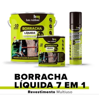 Borracha Liquida 7 em 1 HM Rubber 900ml Revestimento de Uso Geral Direto Na Ferrugem