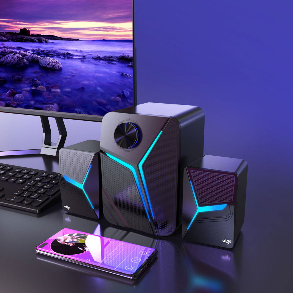 Caixa de Som Aigo Gamer Extreme S562 Bluetooth LED Som de Qualidade ...