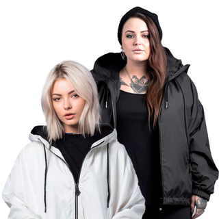 Jaquetas Femininas corta vento Plus Size Grande com Capuz Impermeavel