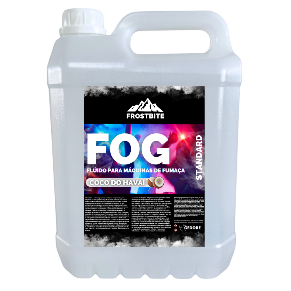 Líquido Para Máquina de Fumaça 5 Litros Fluido Linha Standart Coco do ...