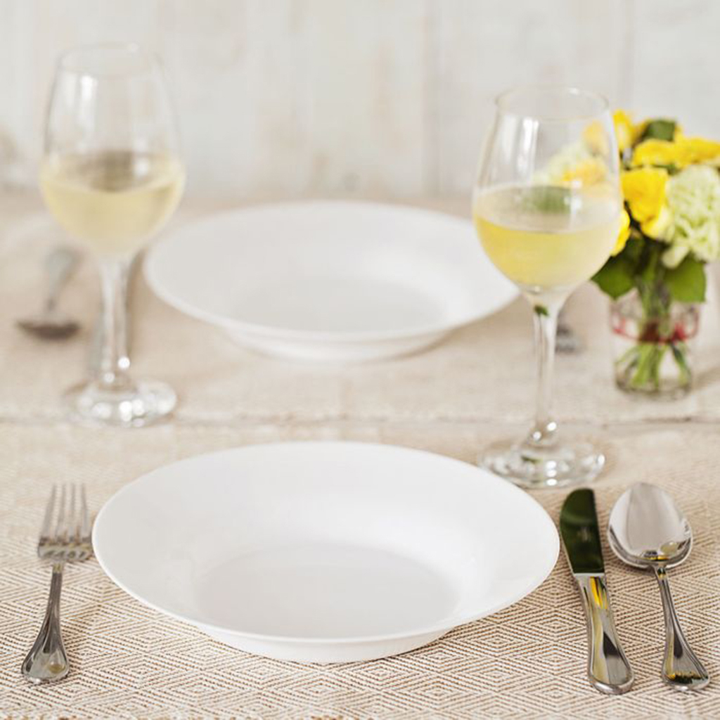 Kit c/ 6 Prato Duralex Opaline Menu Fundo 23cm Nadir Figueiredo