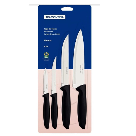 Jogo De Facas Inox 4 Peças Plenus - Tramontina