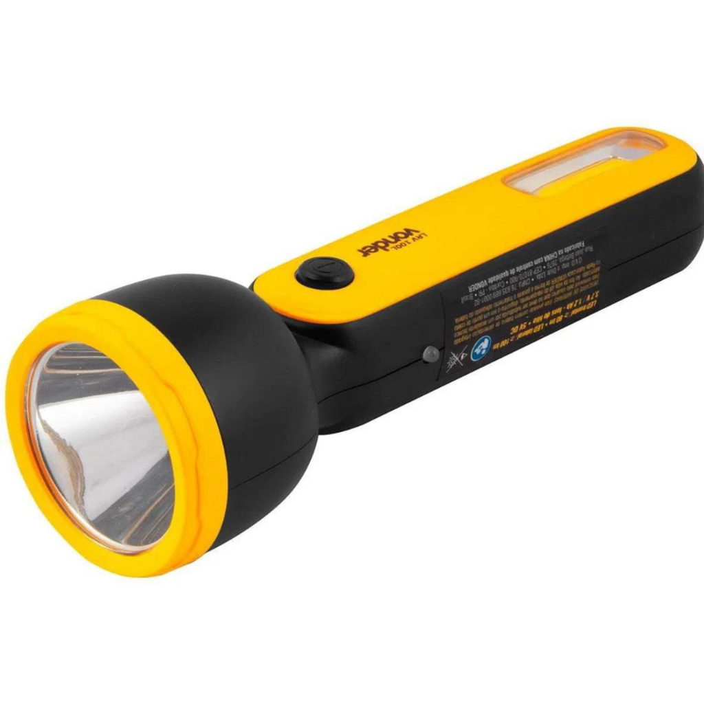 Lanterna Recarregável 80-100 Lumens Led Bateria Lítio Vonder