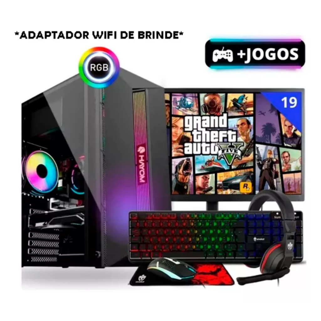 Pc Completo Gamer Imperiums + Brindes + Wifi + 1000 Jogos
