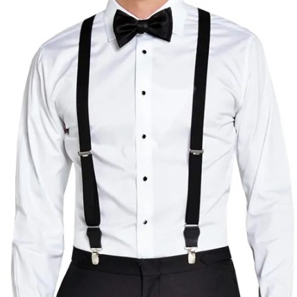 Suspensório Traje Masculino Fantasia Casamento Elástico Regulável