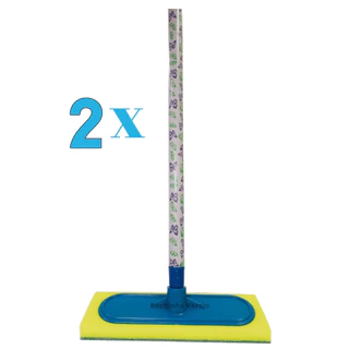 Kit com 2 unidades Lava Azulejo com Cabo Grande Esponja para Limpar Azulejo e Piso