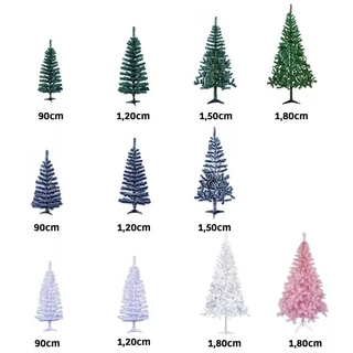 Arvore Natal Pinheiro Verde Nevada Branca 30 / 90 / 120 / 150 Várias cores e